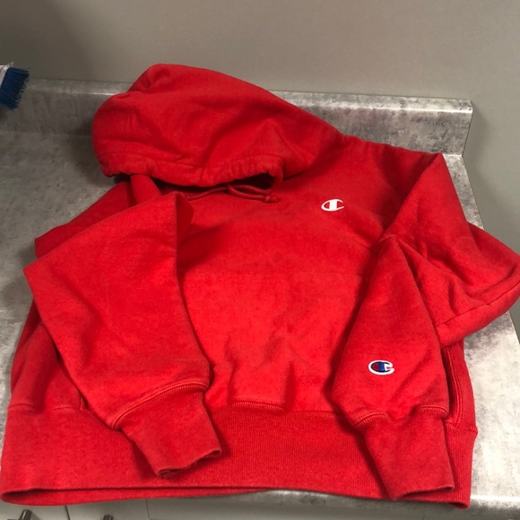 Champion red sweater shirt hoodie - Picture 2 of 9